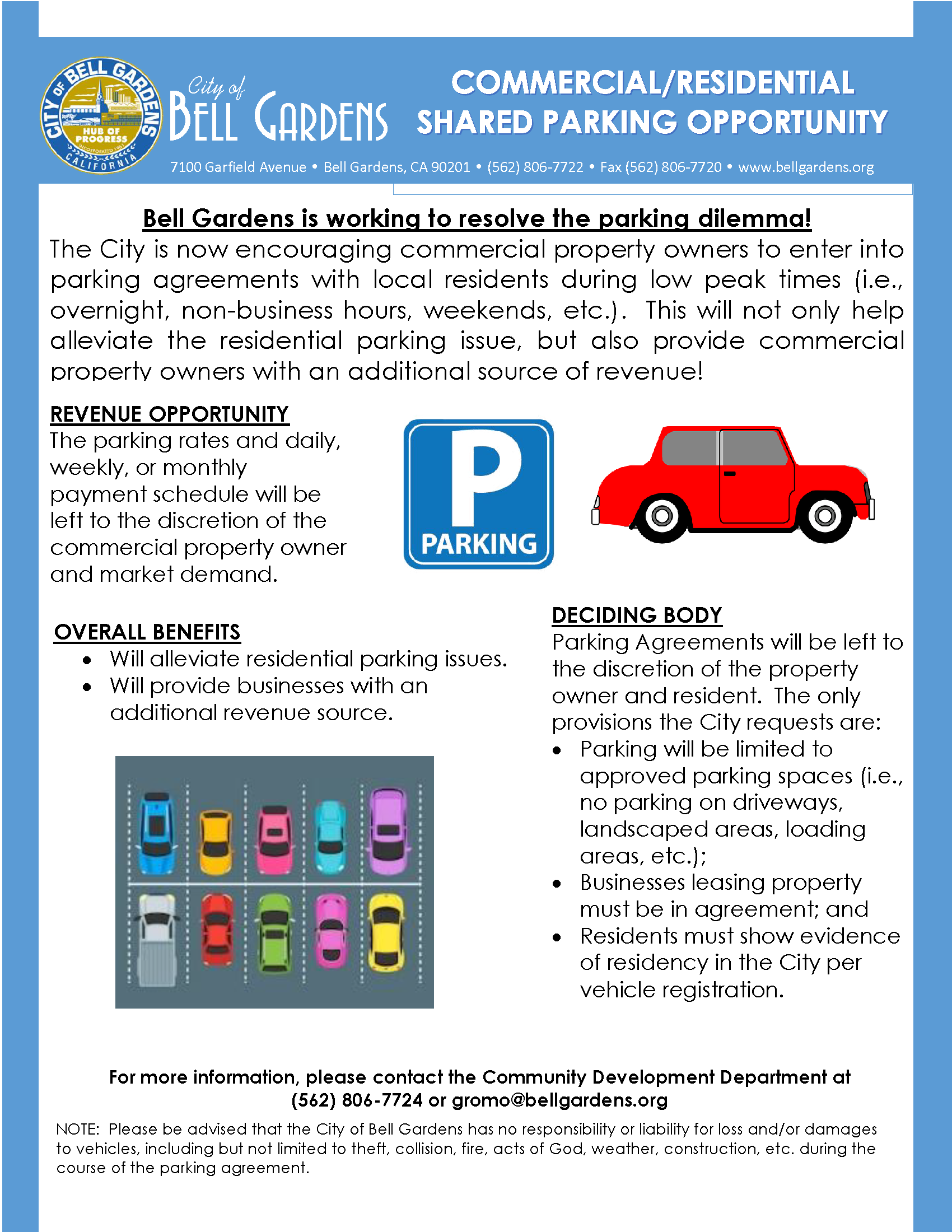 Commercial Parking Opportunity 2020 Flyer (English Version)