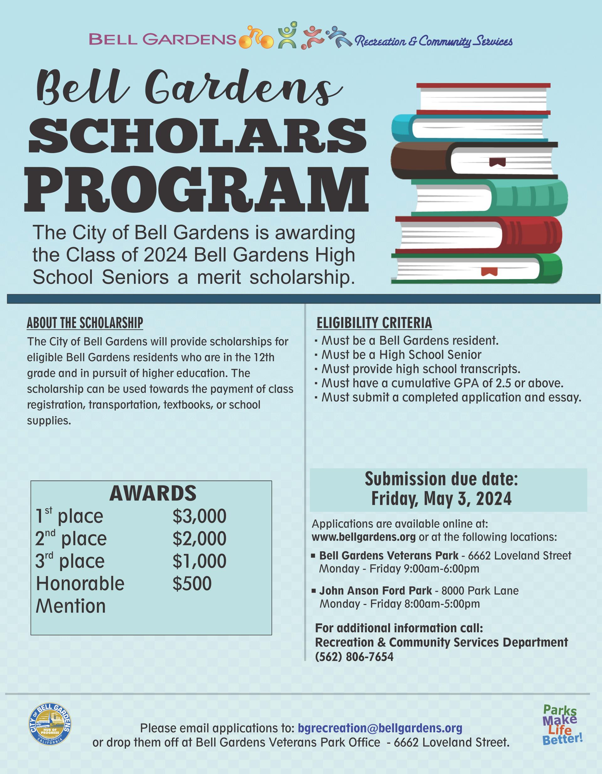 Scholars Program Application flyer - 2024